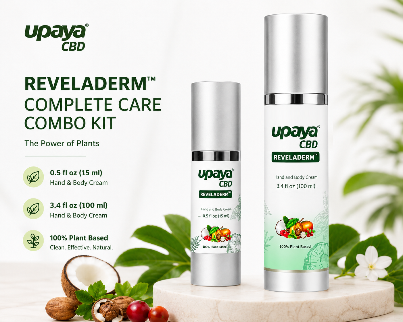 Upaya Topical Reveladerm™️ Dermatological Face And Body Cream KIT 0.5oz & 3.4oz
